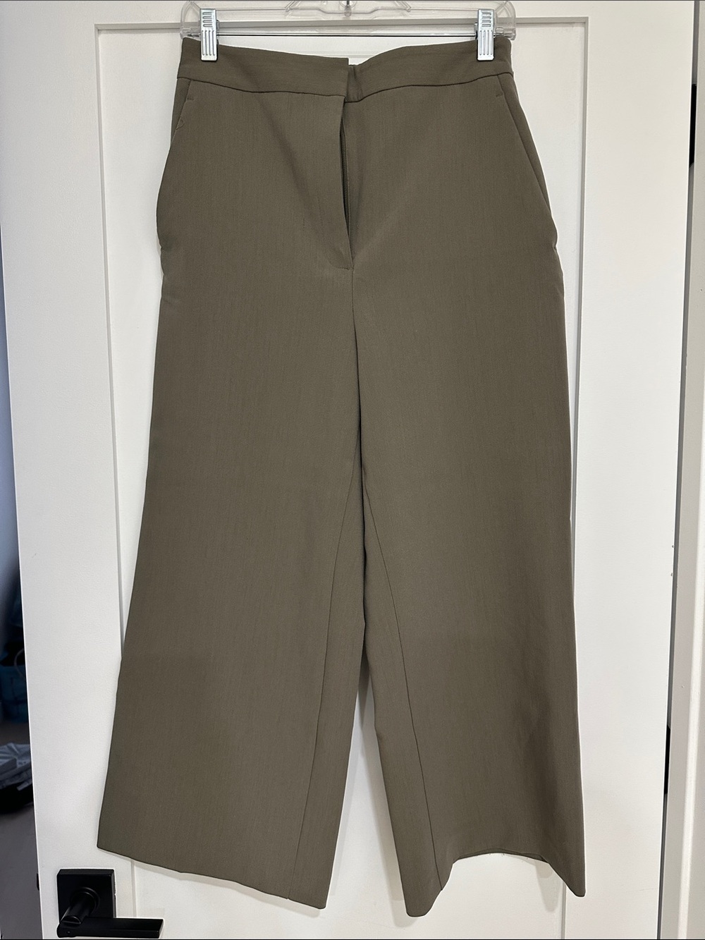 Zara Wide-Leg Pants in Olive